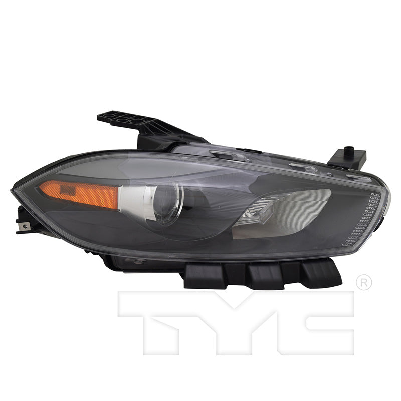 Halogen Headlight Lamp for 13-15 Dodge Dart Black (w/o Logo) Passenger CAPA