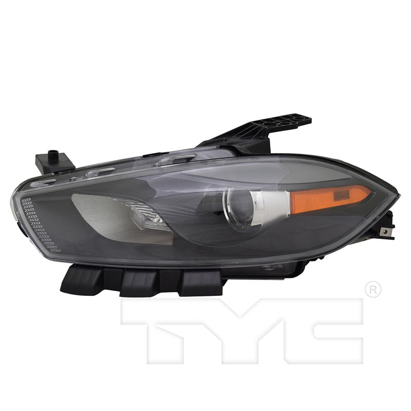 Halogen Headlight Lamp for 13-15 Dodge Dart Black (w/o Logo) Driver CAPA