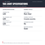 LED Tail Light Rear Lamp for 16-19 Mercedes-Benz GLC Passenger Right