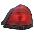 Tail Light for 00-11 Ford Crown Victoria (Red Lens/Black) Right Passenger Side
