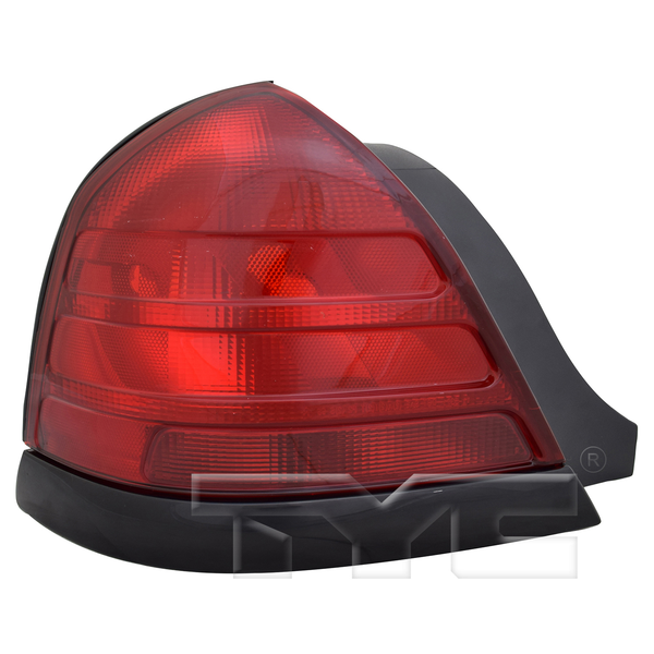Tail Light for 00-11 Ford Crown Victoria (Red Lens/Black) Left Driver Side
