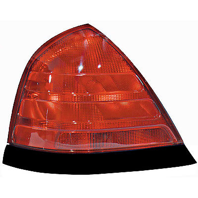 Tail Light Lamp Left Driver for 00-11 Ford Crown Victoria (Red Lens/Black)