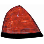 Tail Light Lamp Left Driver for 00-11 Ford Crown Victoria (Red Lens/Black)