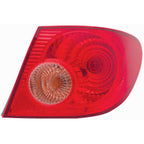 Outer Quarter Tail Light Rear Lamp Right Passenger for 05-08 Toyota Corolla