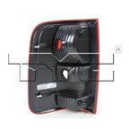 Tail Light Passenger for 04-08 Ford F Series Pickup (Styleside w/o Harley) CAPA