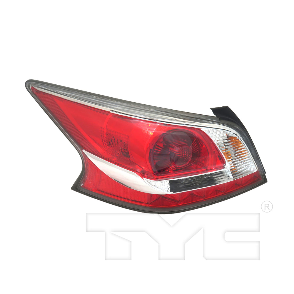 Halogen Tail Light Lamp Left Driver for 14-15 Nissan Altima Sedan Black Trim