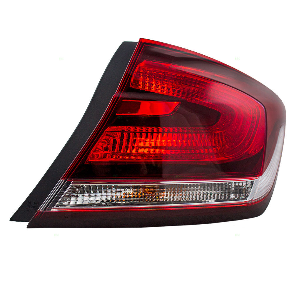 Outer Quarter Tail Light Rear Lamp Right Passenger for 13-15 Honda Civic Sedan