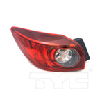 Halogen Tail Light Rear Lamp Left Driver for 14-18 Mazda Mazda-3 Hatchback