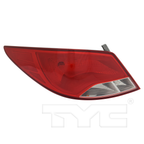 Quarter Tail Light Rear Lamp for 15-17 Hyundai Accent Sedan Left Driver Side