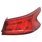 Outer Quarter Tail Light Lamp Right Passenger for 16-18 Nissan Maxima (w/o Logo)