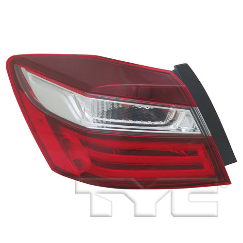 Outer Quarter Tail Light Rear Lamp Left Driver for 16-17 Honda Accord Sedan