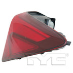 Outer Quarter Tail Light Rear Lamp Right Passenger for 15-17 Acura TLX