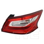 Outer Quarter Tail Light Lamp Right Passenger for 16-17 Nissan Altima Non-Smoke