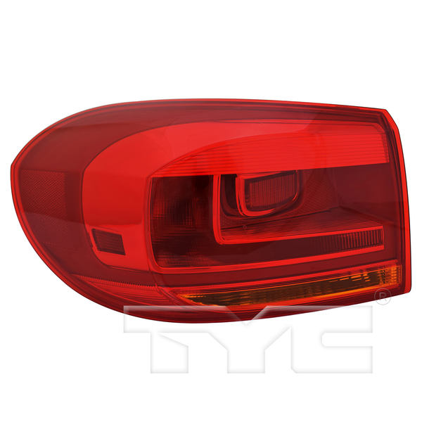 Outer Quarter Tail Light Rear Lamp for 12-18 Volkswagen Tiguan Left Driver