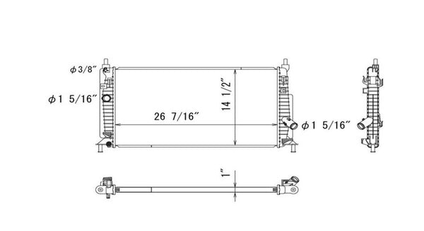 Radiator for 12-13 Mazda Mazda-3 2.0L L4 Automatic Single Row (w/SkyActiv)