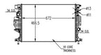 Radiator for 13-19 Ford Fusion 2.5L L4 Single Row FO3010316 DG9Z-8005-B