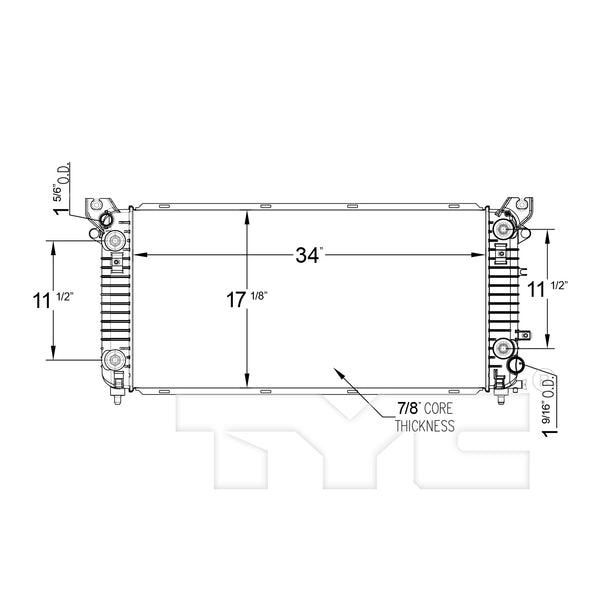 Radiator for 14-19 Chevy Silverado 1500 4.3L V6 Automatic Single Row (w/o Tow)