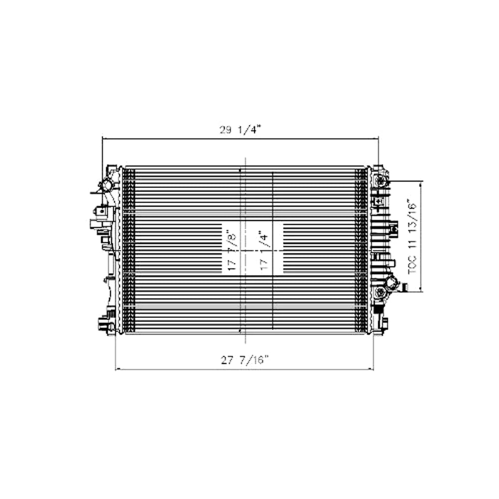 Radiator for 16-20 Chevy Malibu 2.0L L4 Turbo Automatic Single Row
