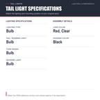 Tail Light Rear Lamp for 16-17 Toyota Tacoma TRD Sport/Off-Road Passenger Right