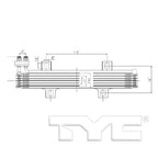 External Transmission Oil Cooler for 13-16 Dodge Dart CH4050138 52014972AC
