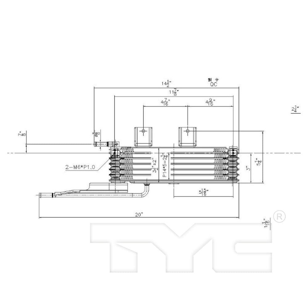 External Transmission Oil Cooler for 14-16 Toyota Highlander 3.5L 32910-48190