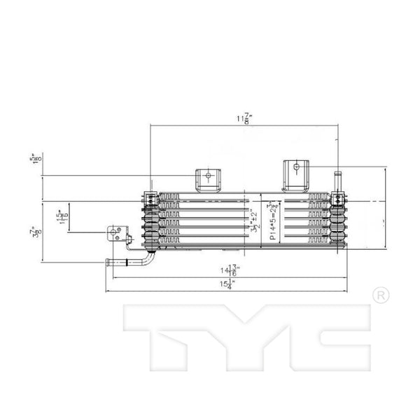 External Transmission Oil Cooler for 14-19 Toyota Highlander Hybrid 3291048180
