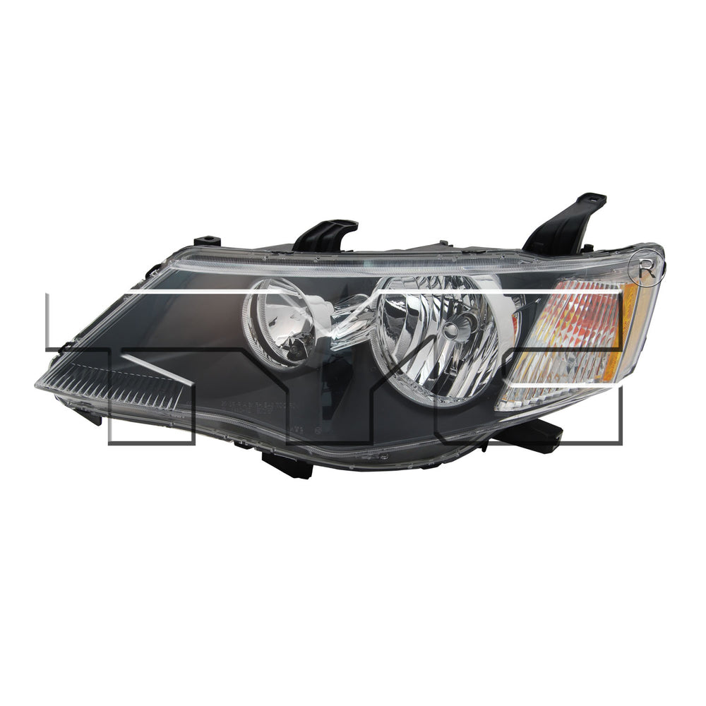 Halogen Headlight Lamp for 07-08 Mitsubishi Outlander Black Bezel Driver