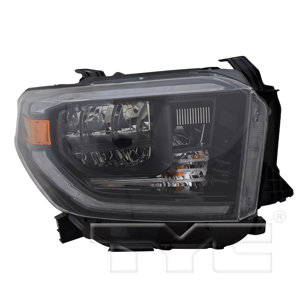 LED Headlight for 19-21 Toyota Tundra Smoked Chrome Right Passenger Side