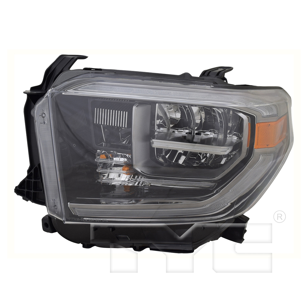 LED Headlight for 18-18 Toyota Tundra w/ Smoked Chrome Left Driver