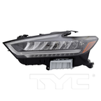 LED Headlight Front Lamp (Black) for 22-23 Nissan Maxima Left Driver Side