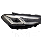 LED Chrome Headlight for 21-23 BMW 5 Series (w/o Logo) Right Passenger Side