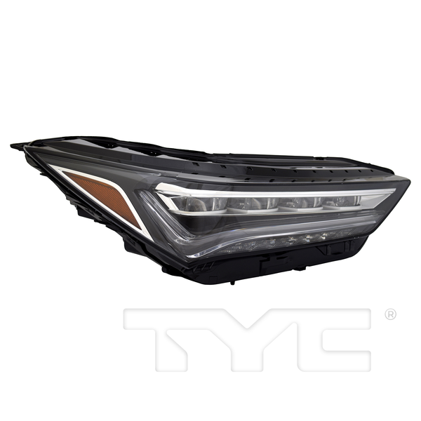 LED Chrome Headlight for 22-24 Acura MDX (w/o Logo,Chrome) Right Passenger Side