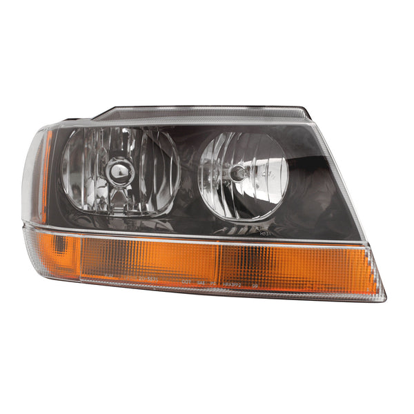 Headlight Lamp for 99-04 Jeep Grand Cherokee Laredo/Amber Lens Right Passenger