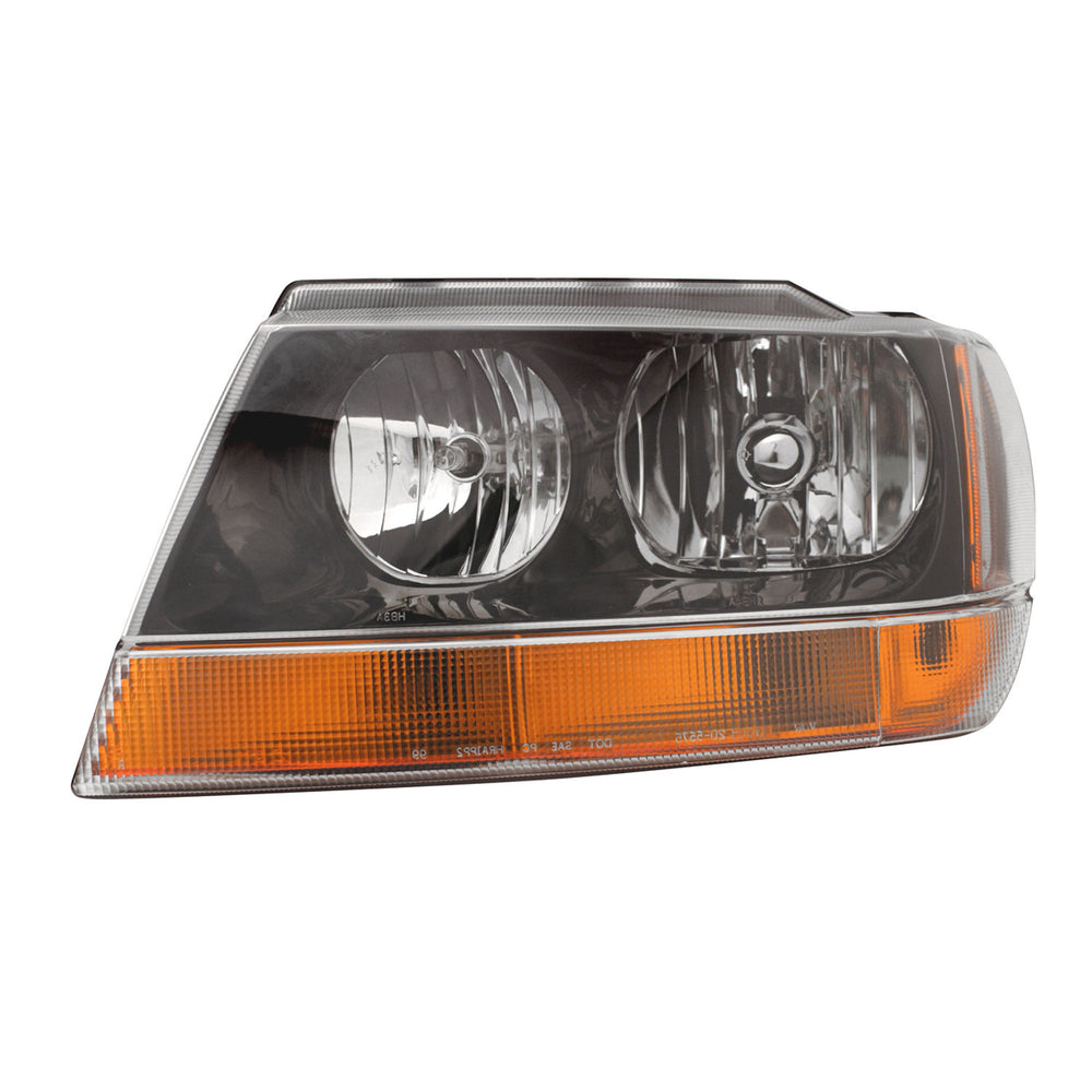 Headlight Lamp for 99-04 Jeep Grand Cherokee Laredo/Amber Lens Left Driver