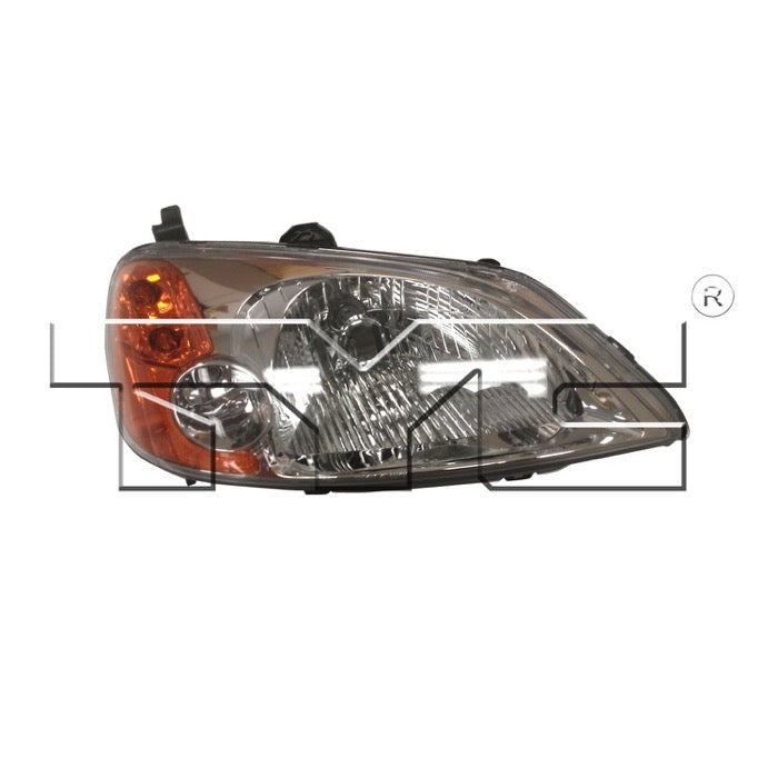 Headlight Front Lamp for 01-03 Honda Civic Sedan Right Passenger