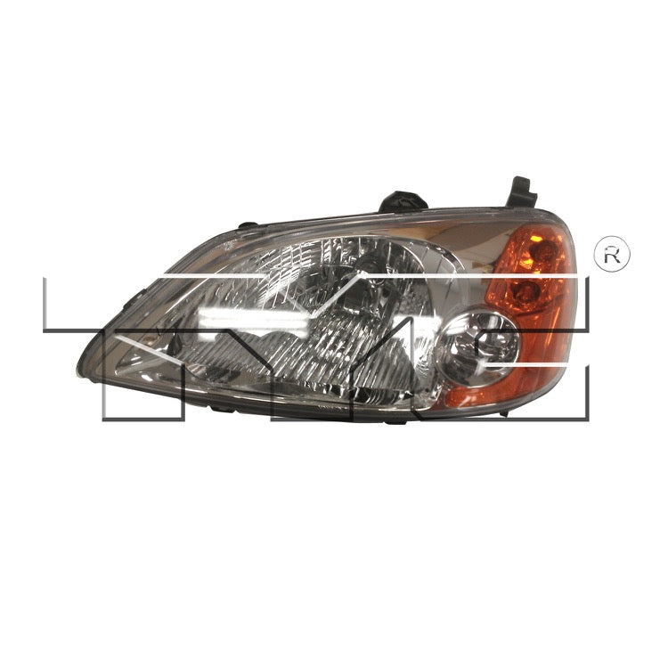Headlight Front Lamp for 01-03 Honda Civic Sedan Left Driver