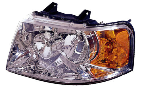 Headlight Front Lamp for 03-06 Ford Expedition (Chrome Housing) Left Driver