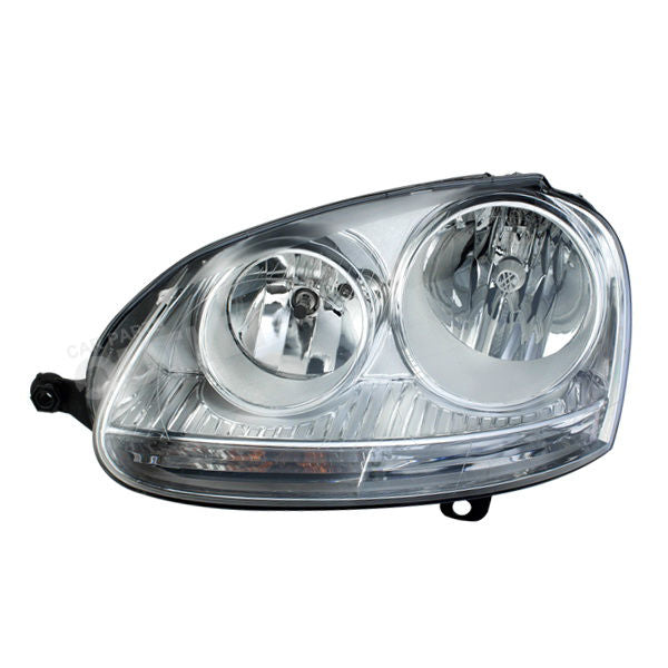 Halogen Headlight for 05-09 Volkswagen Jetta/06-09 Rabbit w/o Logo Left Driver