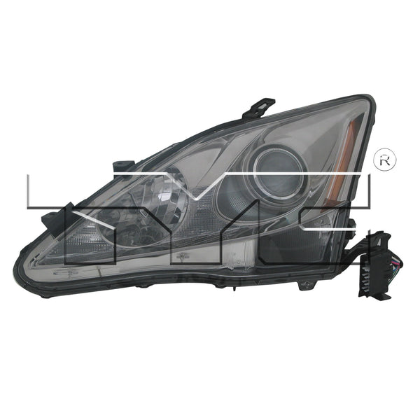 Halogen Headlight for 06-08 Lexus IS250/350 w/o Auto Leveling Left Driver