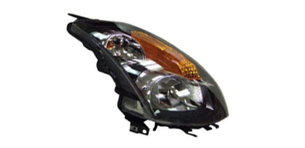 Halogen Headlight Lamp for 07-07 Nissan Altima Sedan Black Right Passenger
