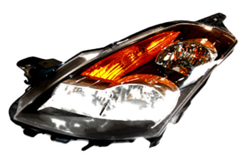 Halogen Headlight Lamp for 07-07 Nissan Altima Sedan Black Left Driver
