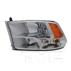 Halogen Headlight w/Quad Beam for 09-12 Dodge Ram 1500 Pickup Left Driver Side