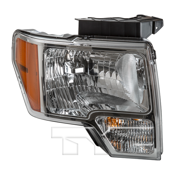 Chrome Headlight for 09-14 Ford F Series Pickup (w/o Logo) Right Passenger Side