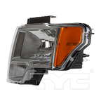 Chrome Headlight for 09-14 Ford F Series Pickup (w/o Logo) Left Driver Side