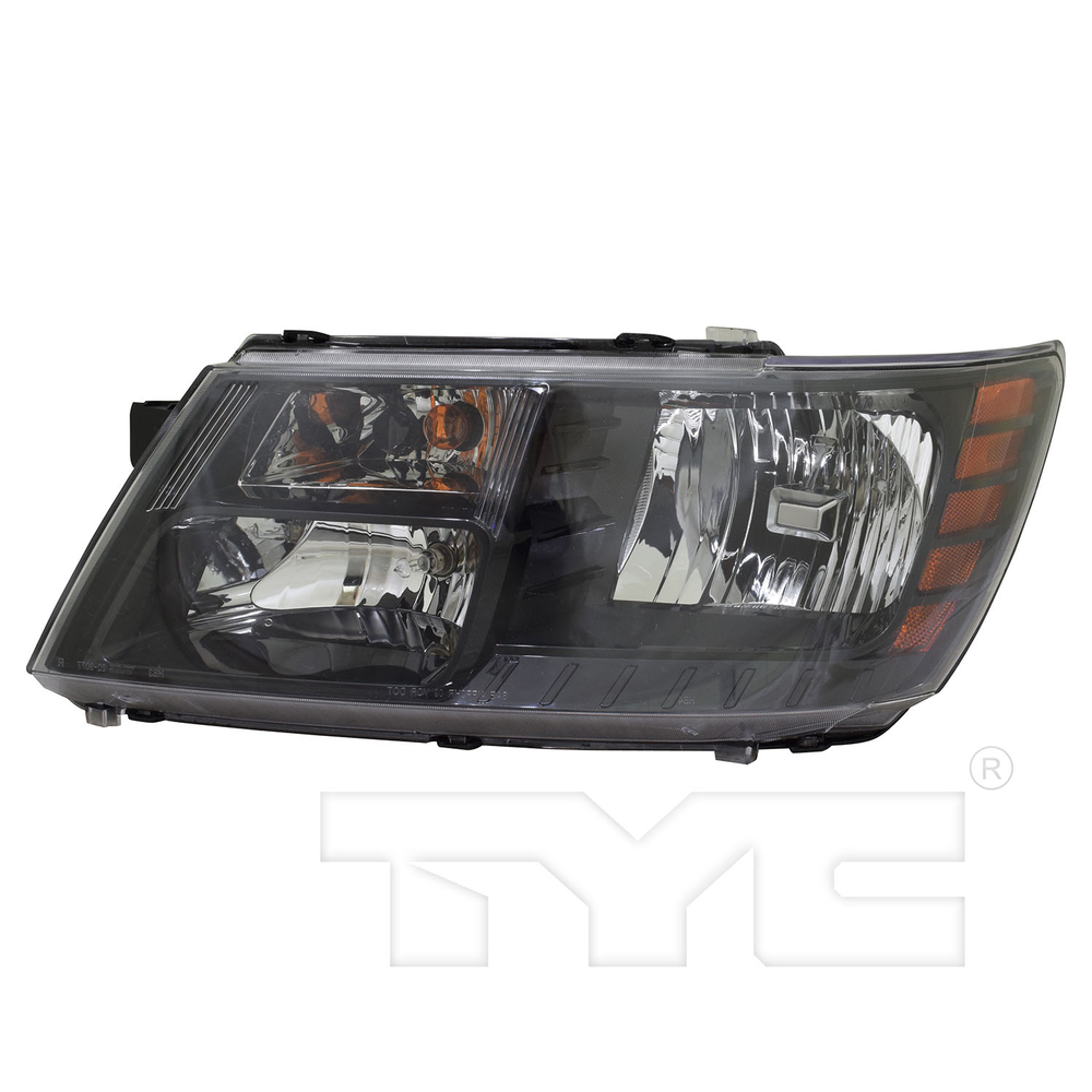 Halogen Headlight for 14-20 Dodge Journey (Black Trim) Left Driver Side