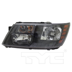 Halogen Headlight for 14-20 Dodge Journey (Black Trim) Left Driver Side