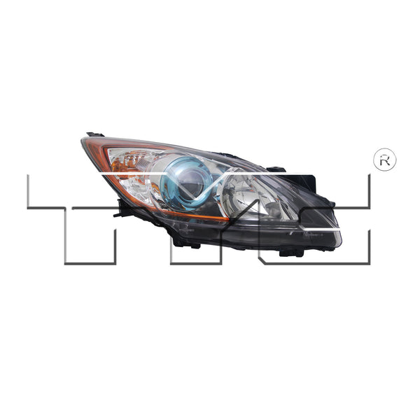 Halogen Headlight Front Lamp for 12-13 Mazda Mazda-3 (6 Speed) Right Passenger