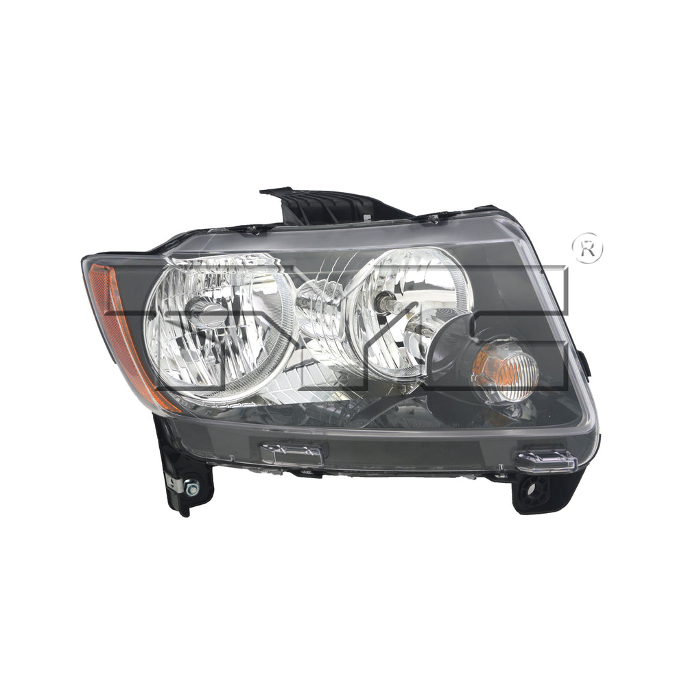 Headlight for 13-17 Jeep Compass LMB Bllack Trim (w/o Logo) Right Passenger