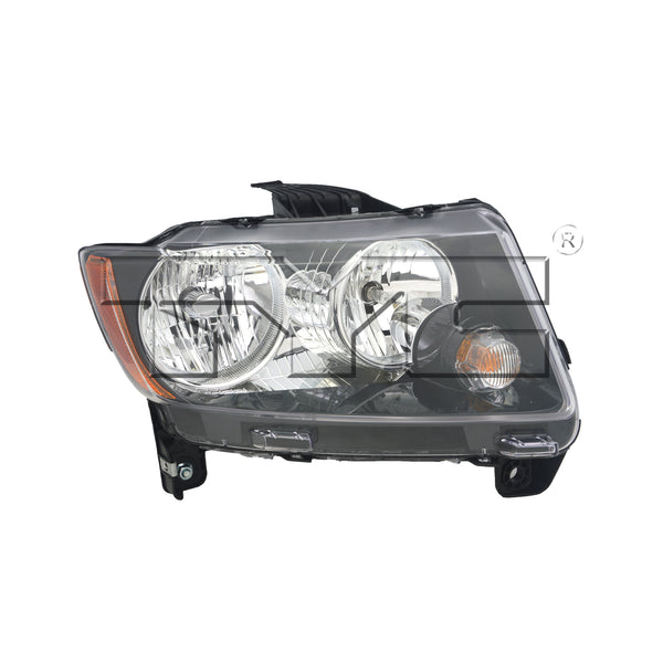 Headlight for 13-17 Jeep Compass LMB Bllack Trim (w/o Logo) Right Passenger