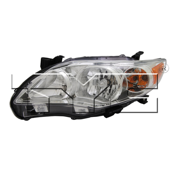 Headlight for 11-13 Toyota Corolla US Built/Chrome Base/LE Left Driver